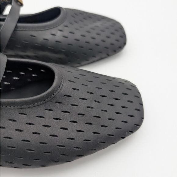 Rag & Bone Spire Perforated Mary Jane Flat Women's Black Leather Size US8.5 EU39 - Picture 13 of 13